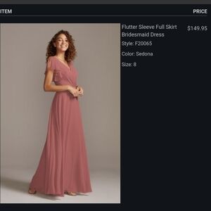 Davids Bridal Sedona Bridesmaid Dress